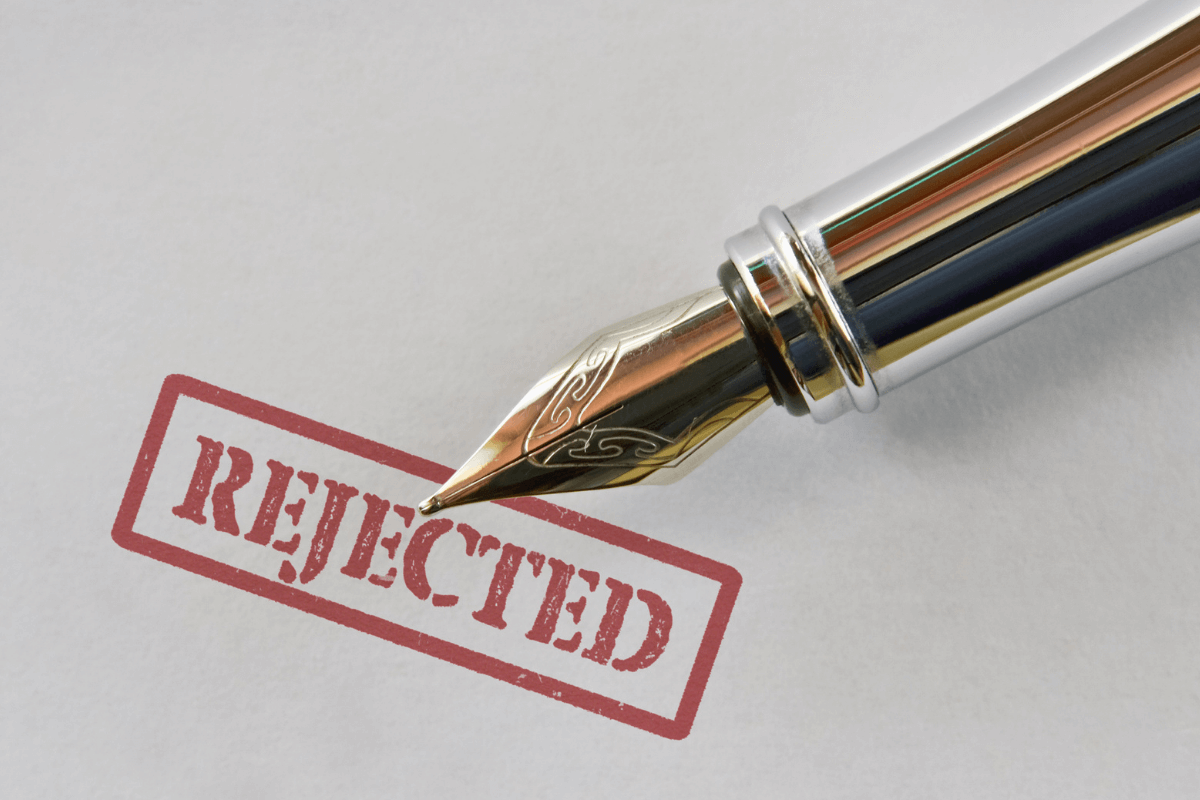 pen with a stamp rejected