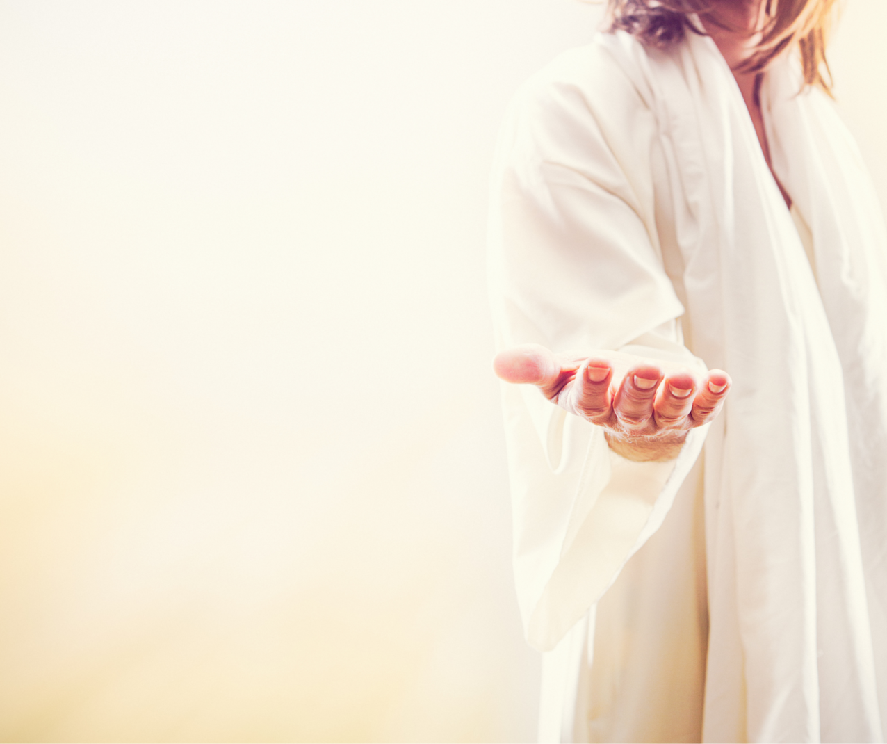 Jesus reaching out HIs hand